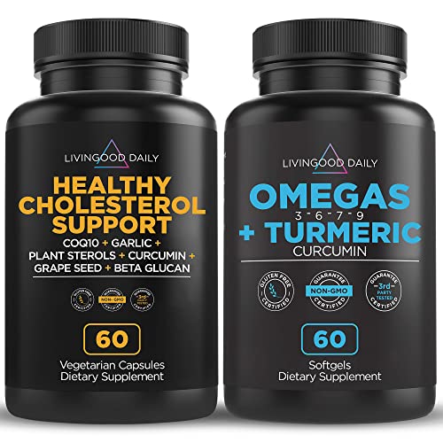 Livingood Daily Heart Health Supplements – Combination of Healthy Cholesterol Support and Omegas...