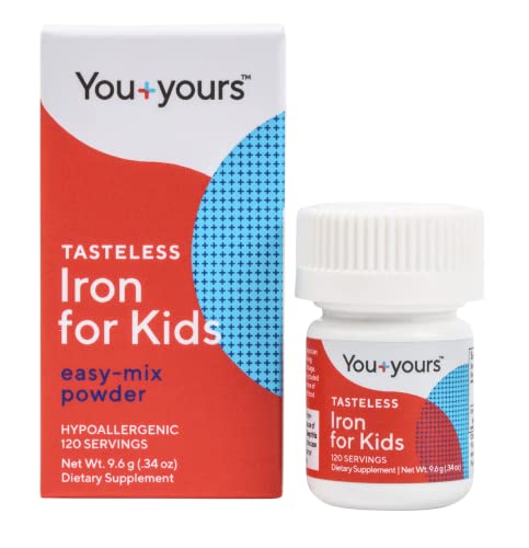 Tasteless Iron for Kids- No Sweeteners, Colors, Flavors or Preservatives- 4 Month Supply- Add to Beverages...