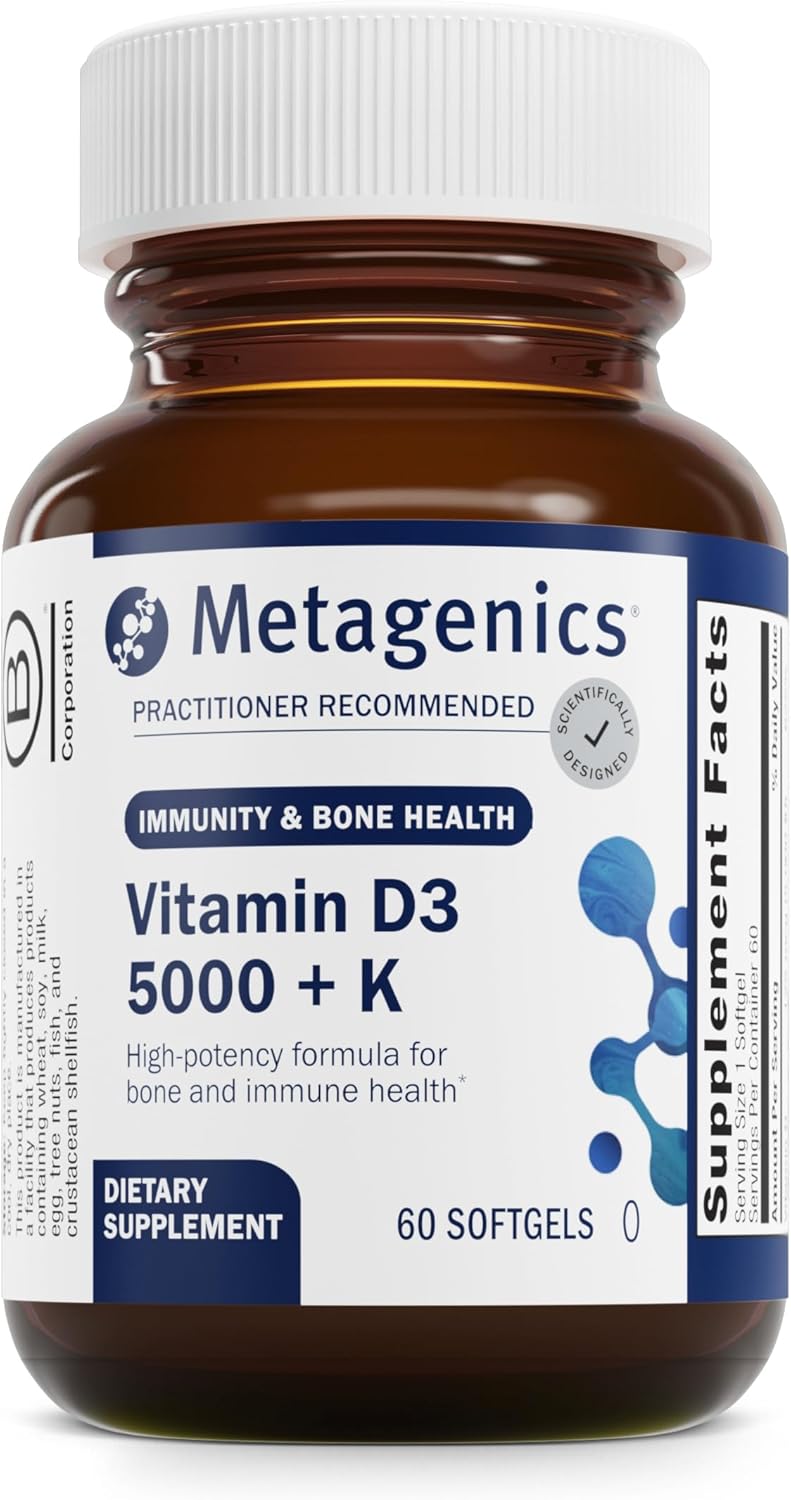 Metagenics Vitamin D3 + K – for Artery Health, Immune Support, Bone & Heart Health* –...